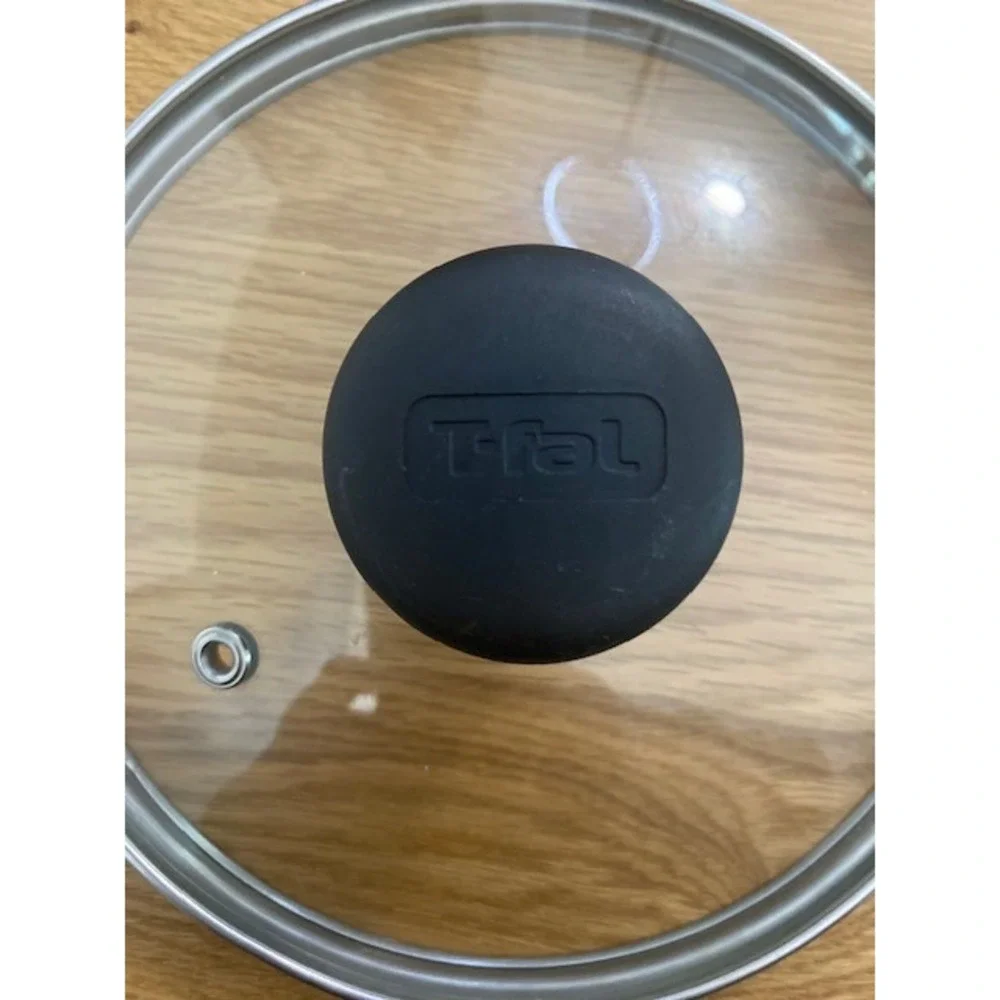 T-Fal Glass Replacement Lid Universal 7.5 Inch Clear Good Vented Steam Hole Knob